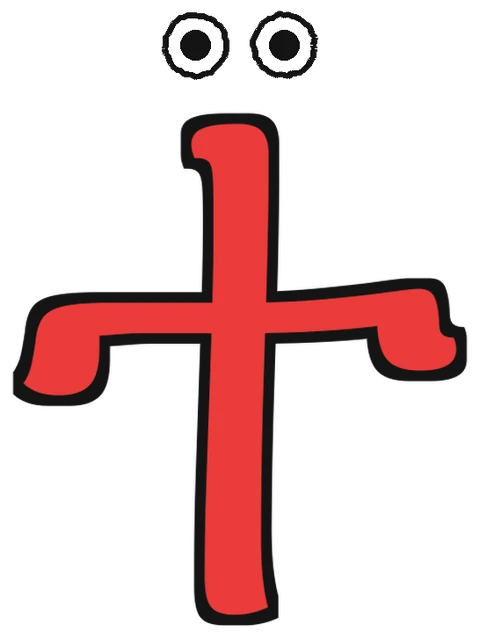 The letter ተ with a happy face