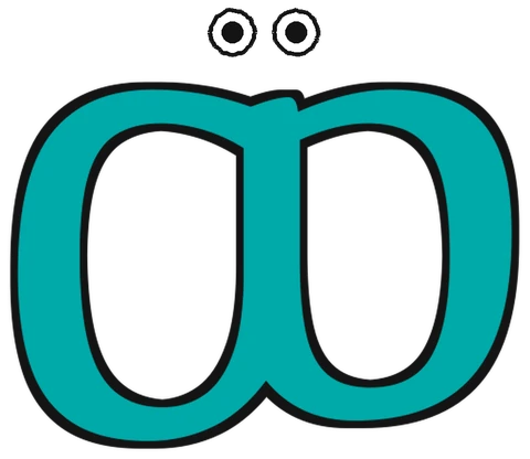 The letter ወ with a happy face